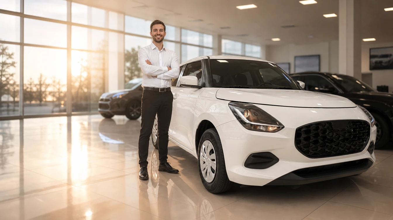 Suzuki Swift en la vitrina de la sala Suzuki en Medellín